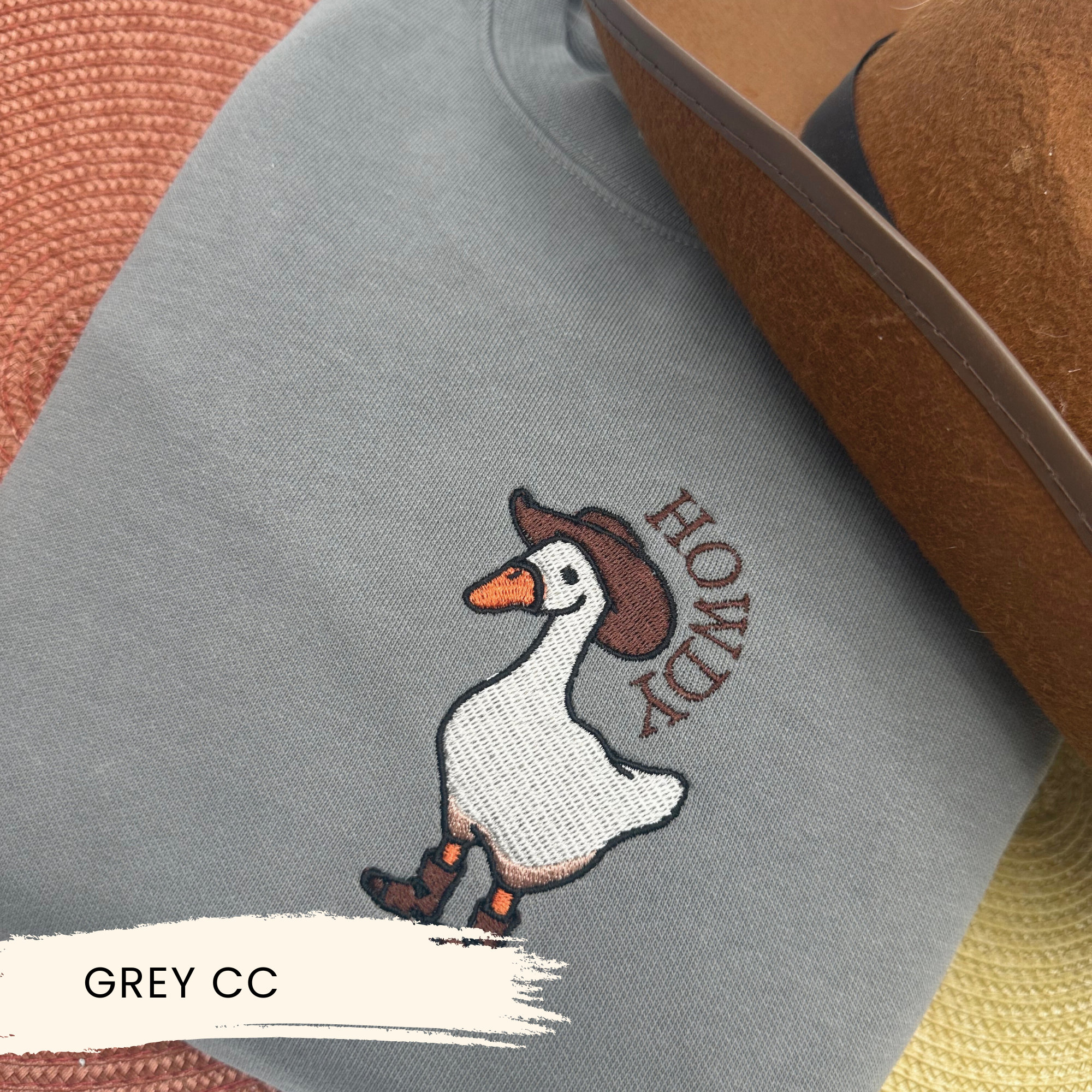 Howdy Goose Sweatshirt: Funny Embroidered Preppy Clothes for a Hilarious Style