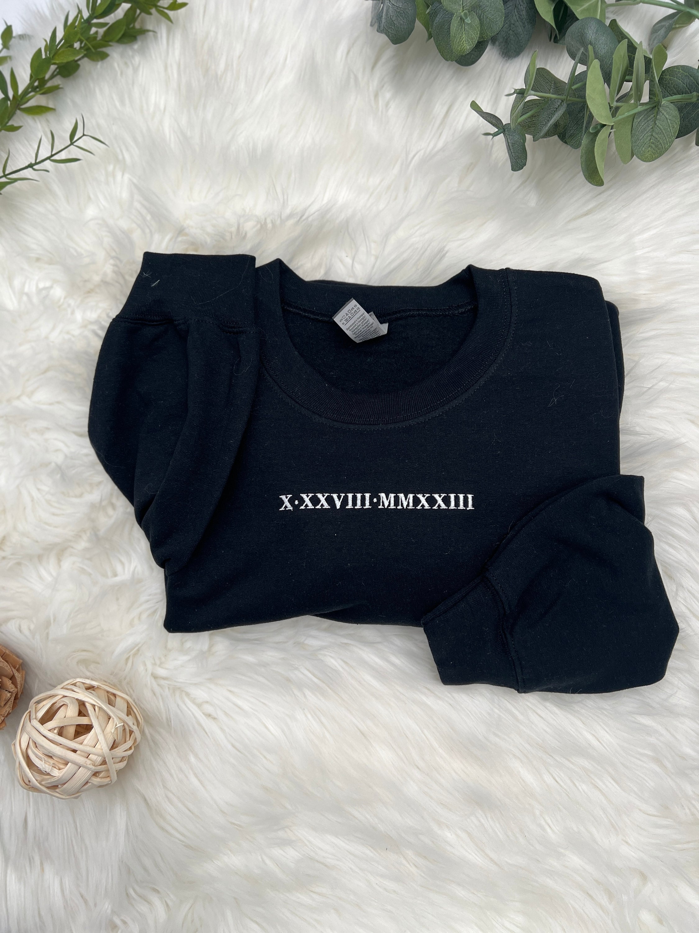 Personalized Birth Year Sweatshirt – Custom Embroidered Birthday Gift