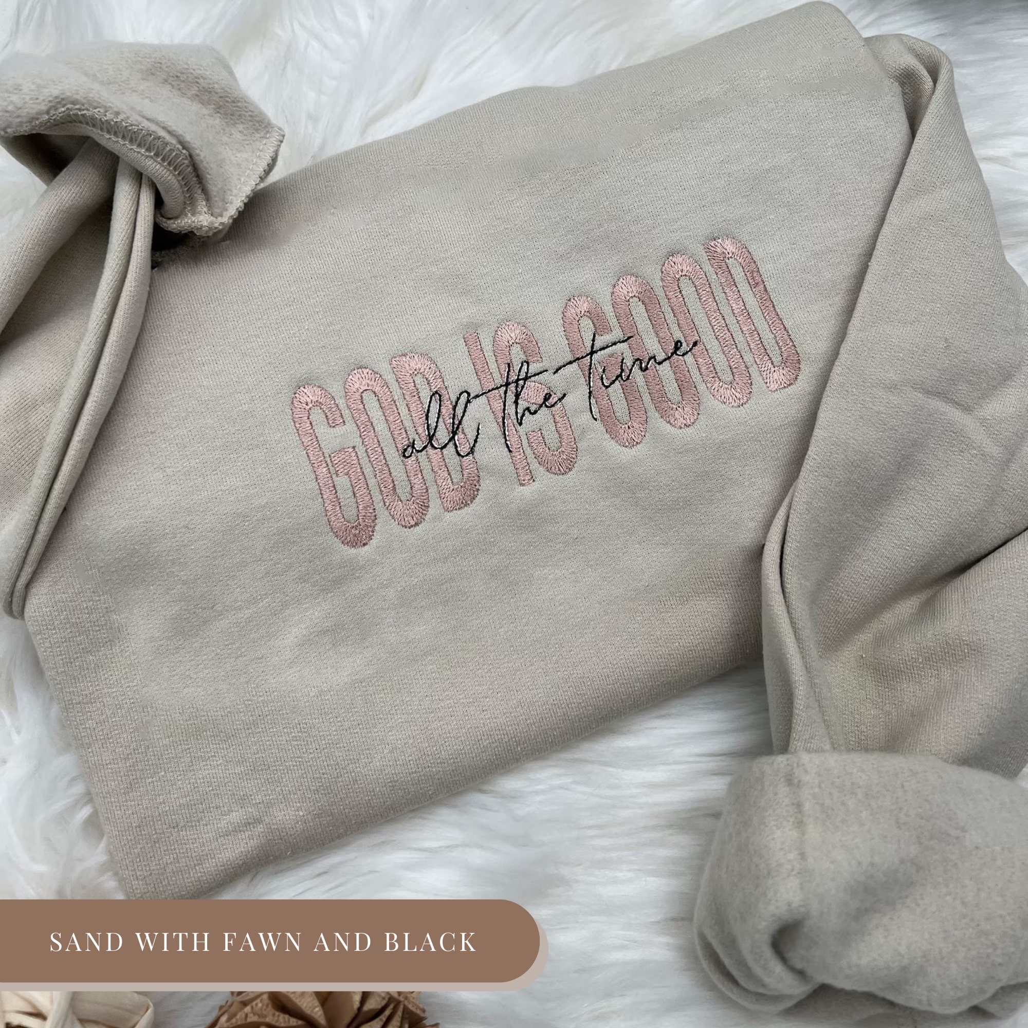 Embroidered Christian Gift: Faith Sweater Hoodie & Sweatshirt Collection – God Is Good Apparel