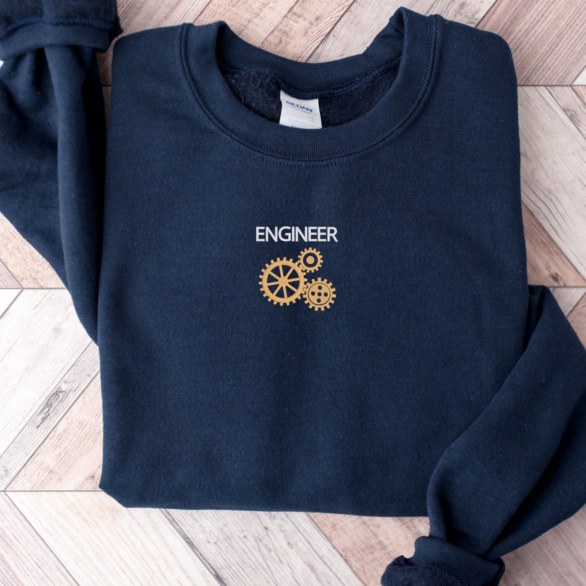 Embroidered Engineer Sweatshirt – Unique Stem Gift for Men & Women