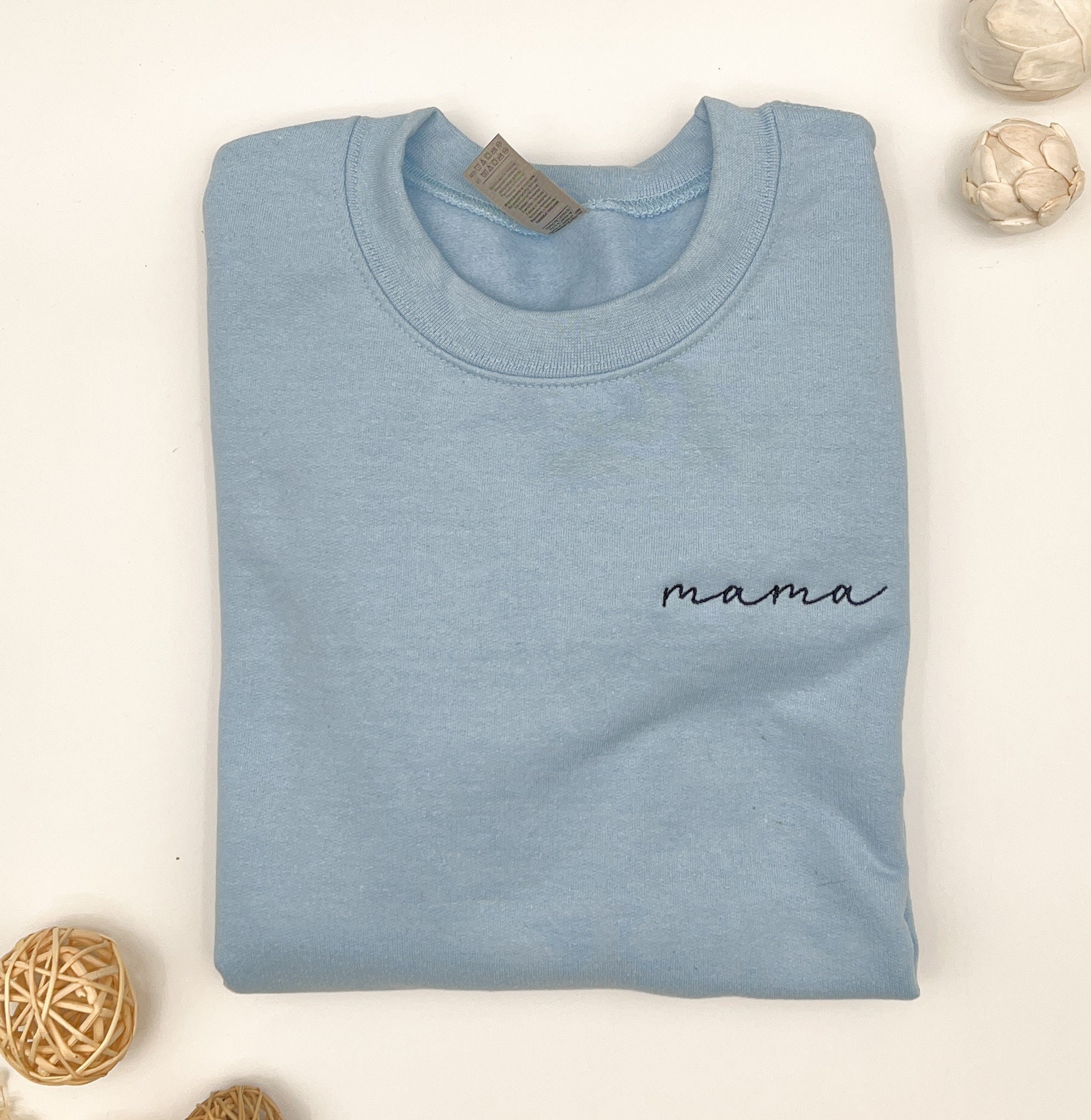 Stylish MAMA Denim T-Shirt Sweatshirt & Embroidery Tee – Trendy Army Green & More!