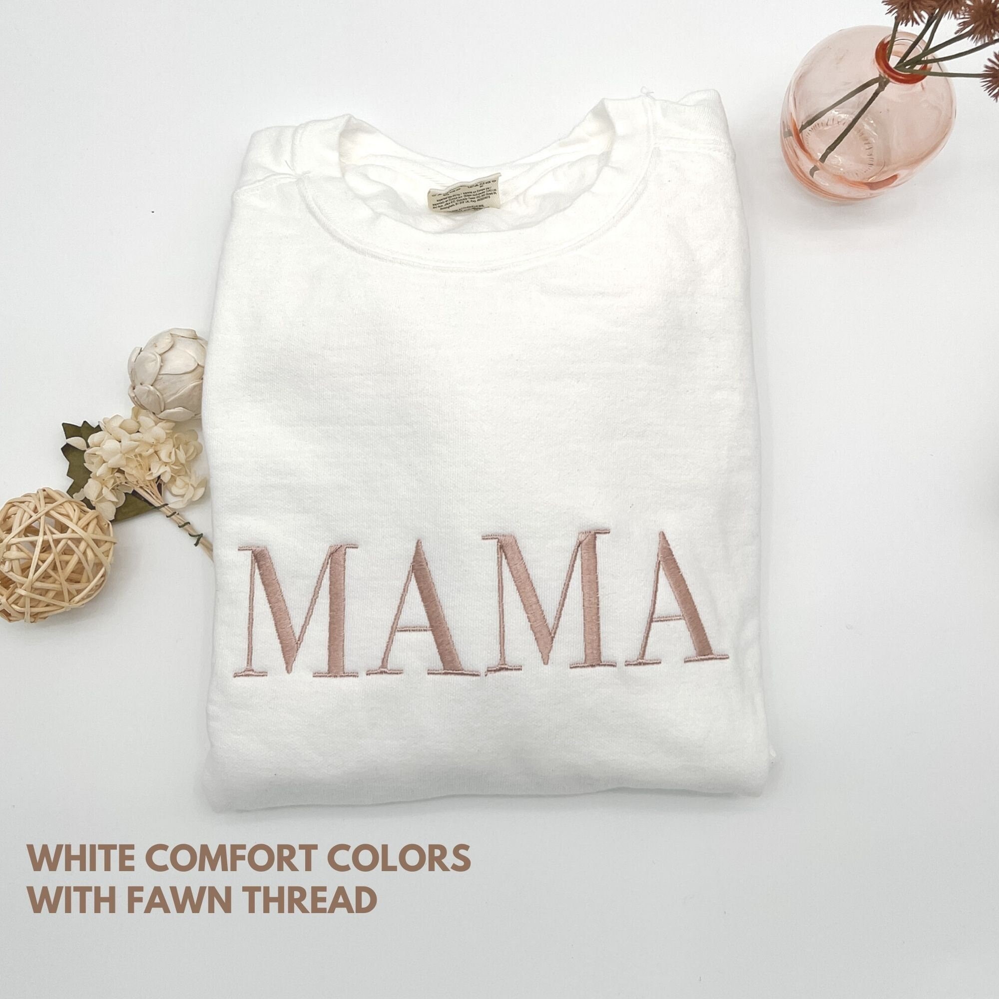 Cozy Comfort Colors® Mama Sweatshirt: American Mama Step Mom Bonus Mom Perfect Gift for Mom Est and Expecting Mothers