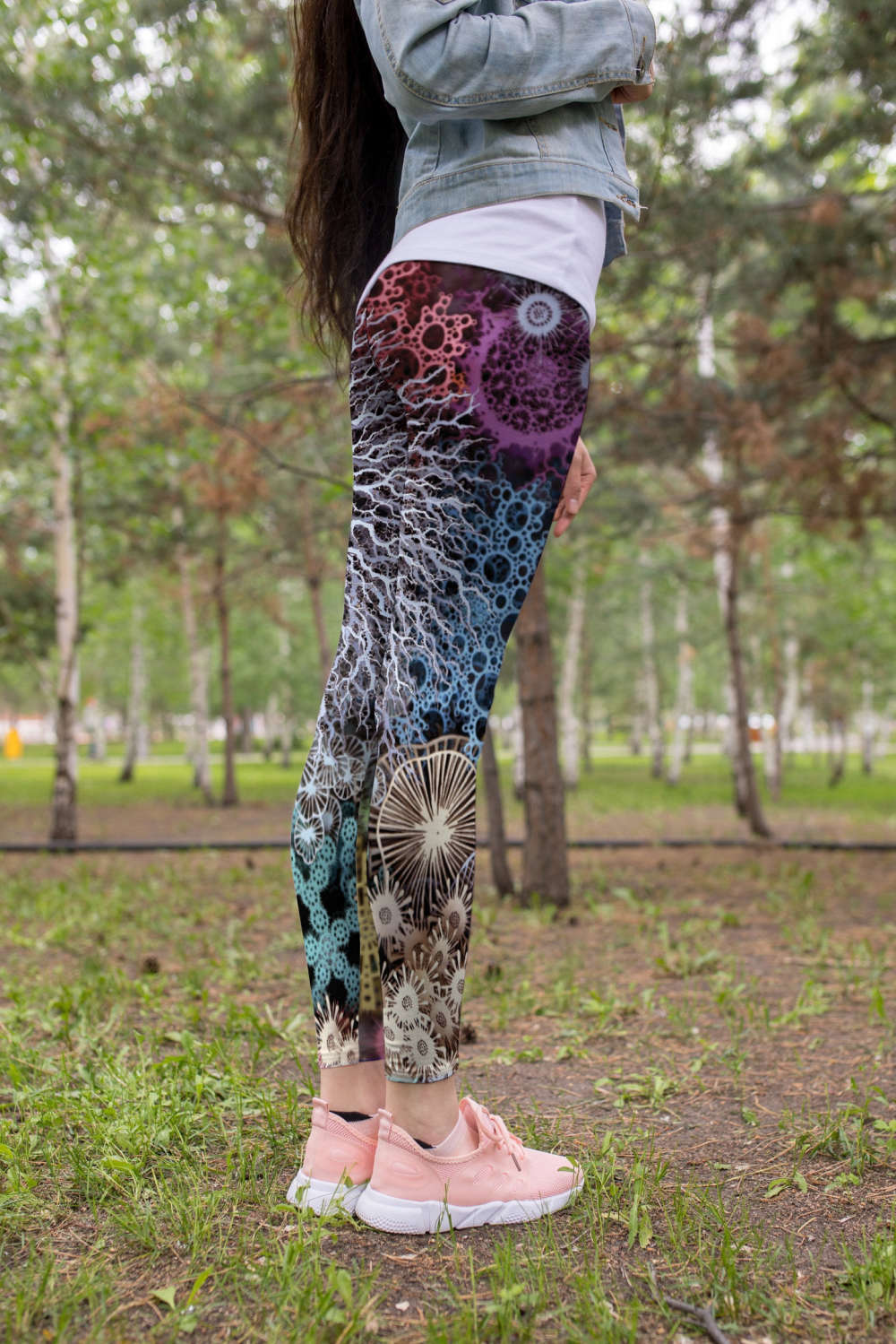 3D All Over Print Art Coral Legging