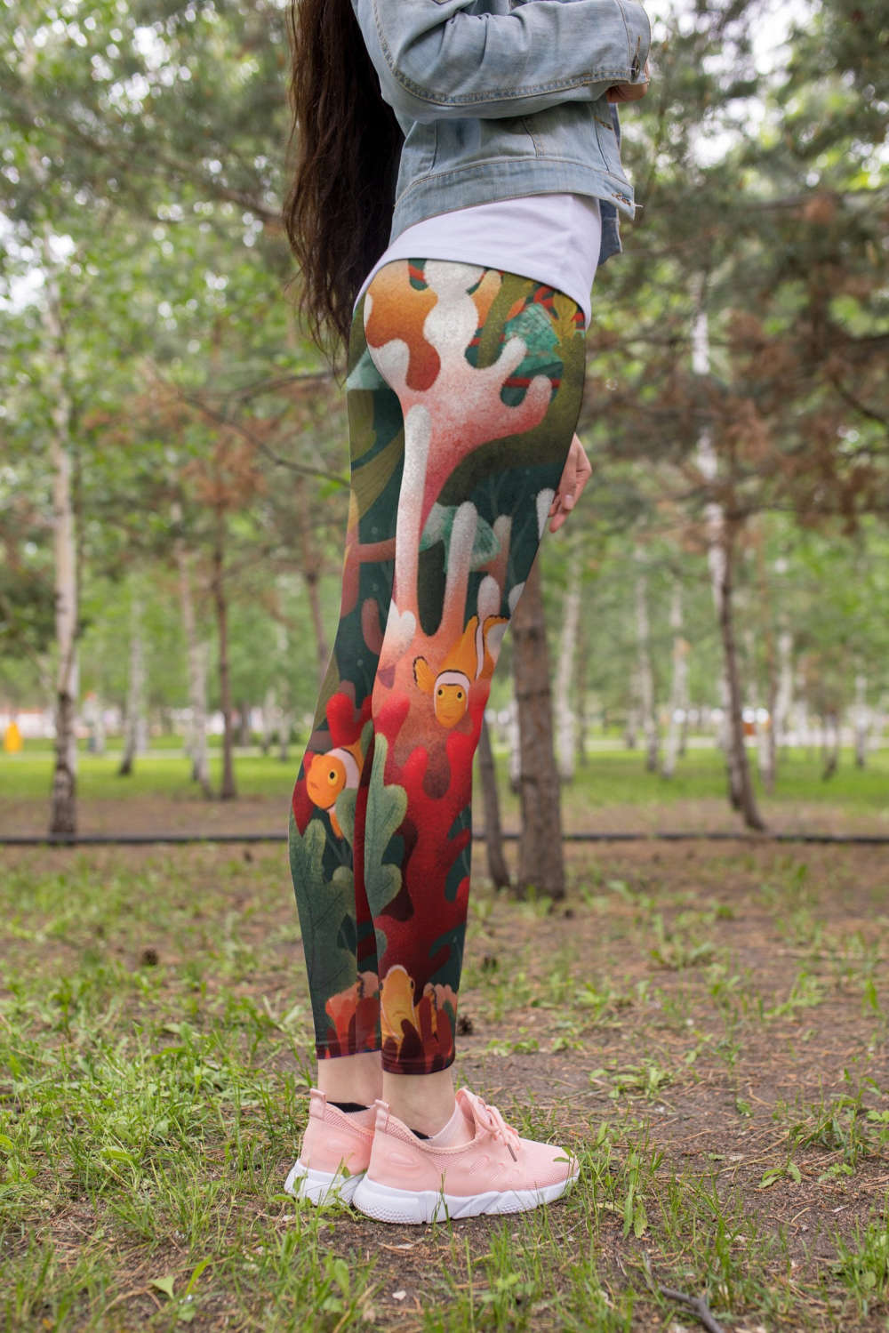 3D All Over Print Season Coral Art Legging