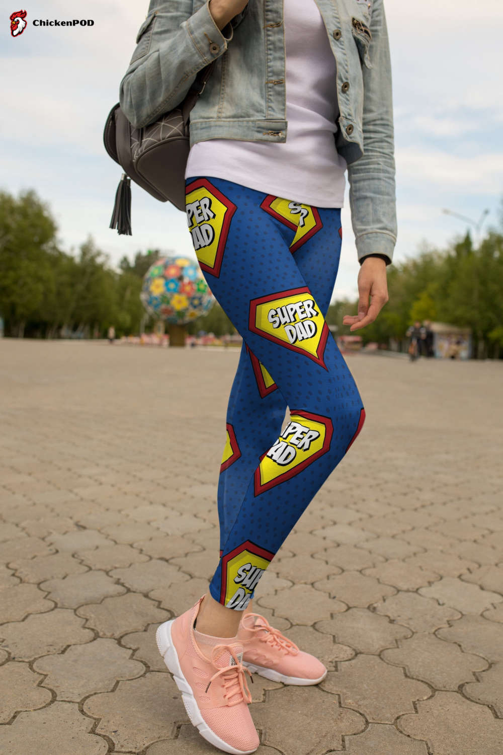 3D All Over Print Super Dad Legging