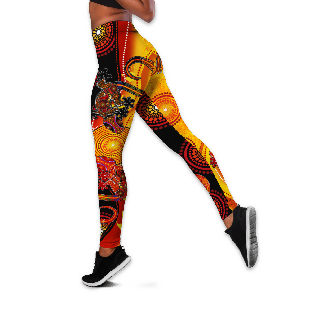 Aboriginal apparels the sun and lizards combo legging tanktop