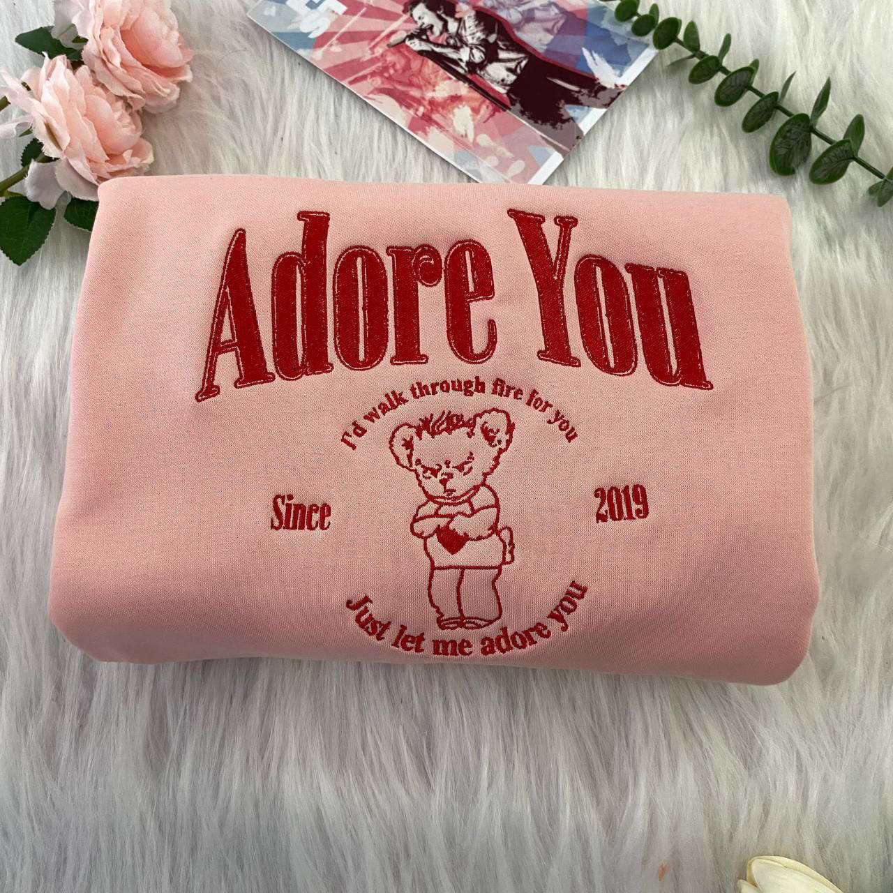 Stylish Adore You Harry Styles Sweatshirt: Embroidered Cozy Wear