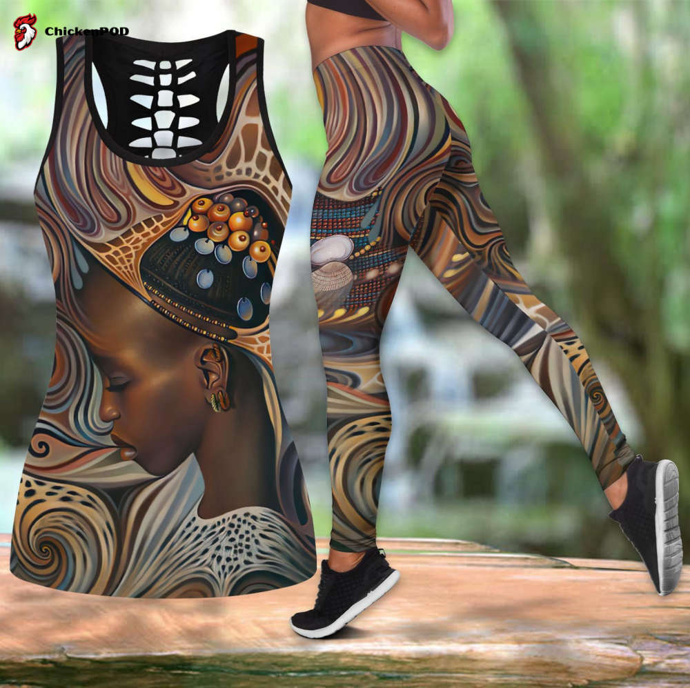 African Black Girl Legging & Tank top For Women Sport Gifts