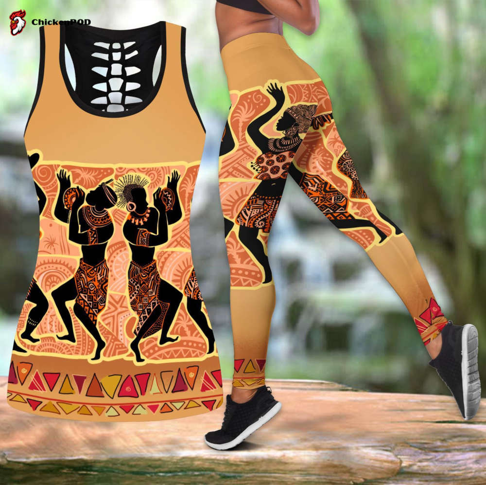 African Dance Legging & Tank top For Women Sport Gifts