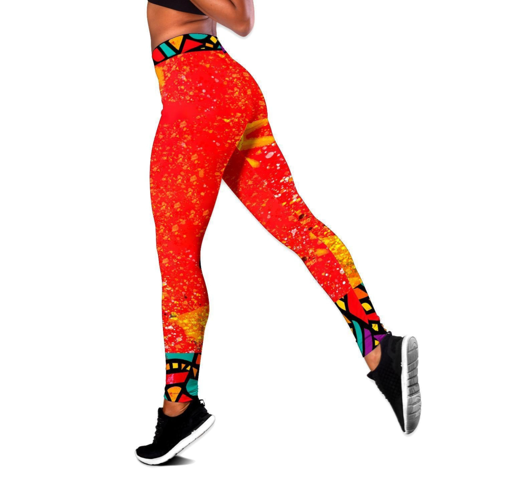 African Girl and Star Legging & Tank top For Women Sport Gifts