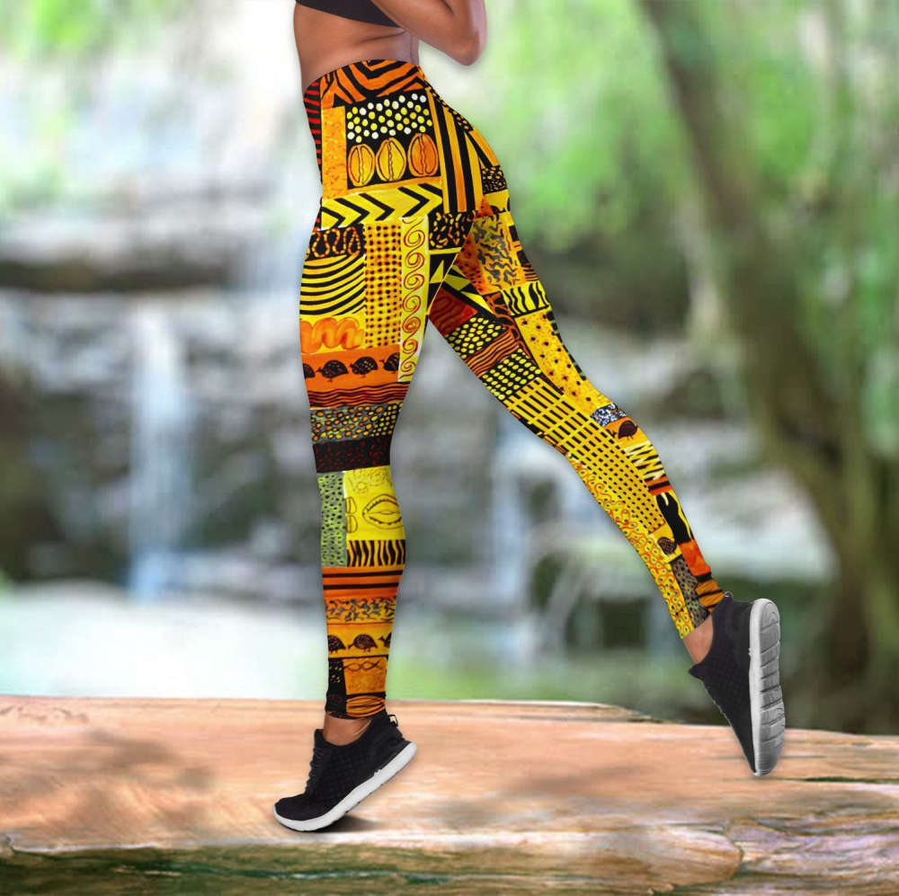 African Girl Dance Pattern Legging & Tank top