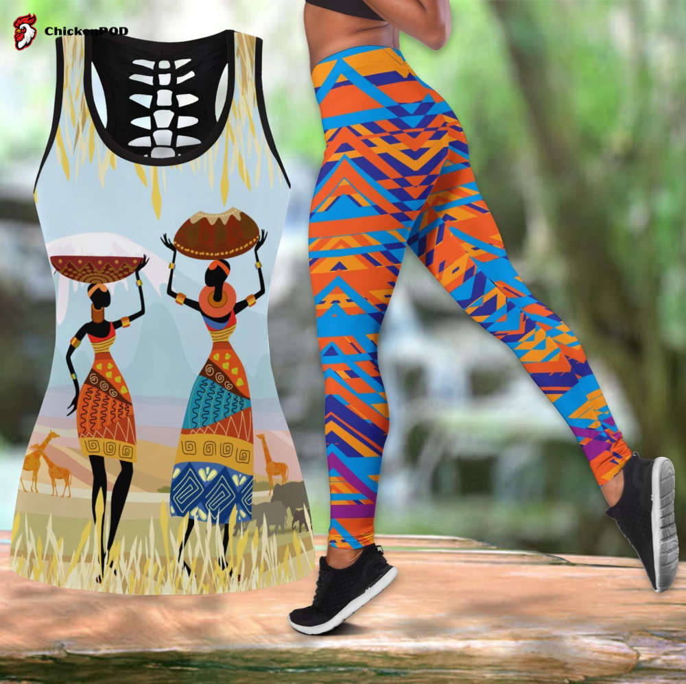 African Girl Deluxe Legging & Tank top For Women Sport Gifts ML