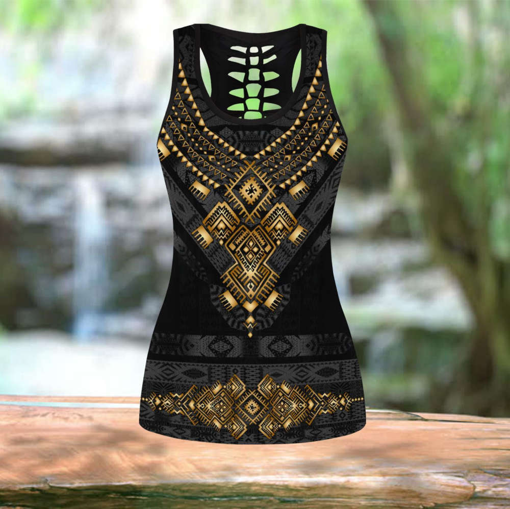 African Gold Pattern II Legging & Tank top