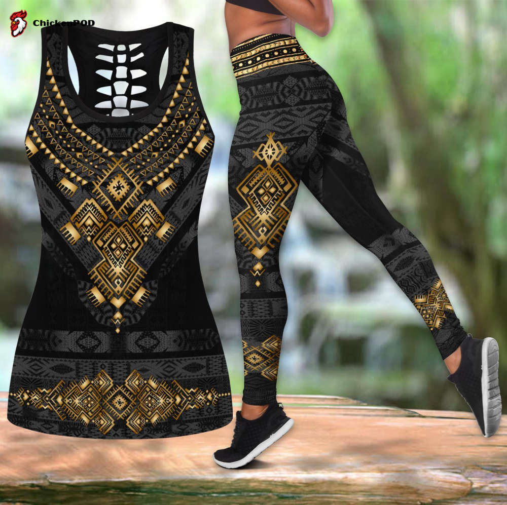 African Gold Pattern II Legging & Tank top