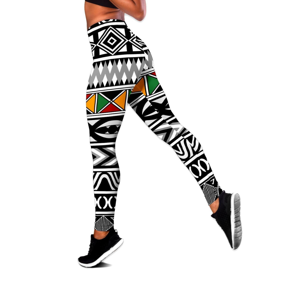 African Lion Pattern Legging & Tank top For Women Sport Gifts