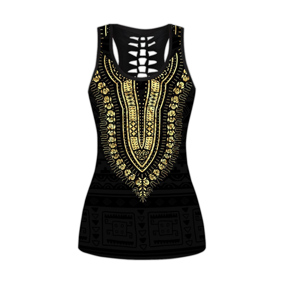 African Luxury Pattern Legging & Tank top For Women Sport Gifts