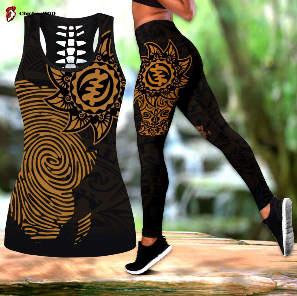 Premium Legging & Tank Top Polynesian Tattoo ML