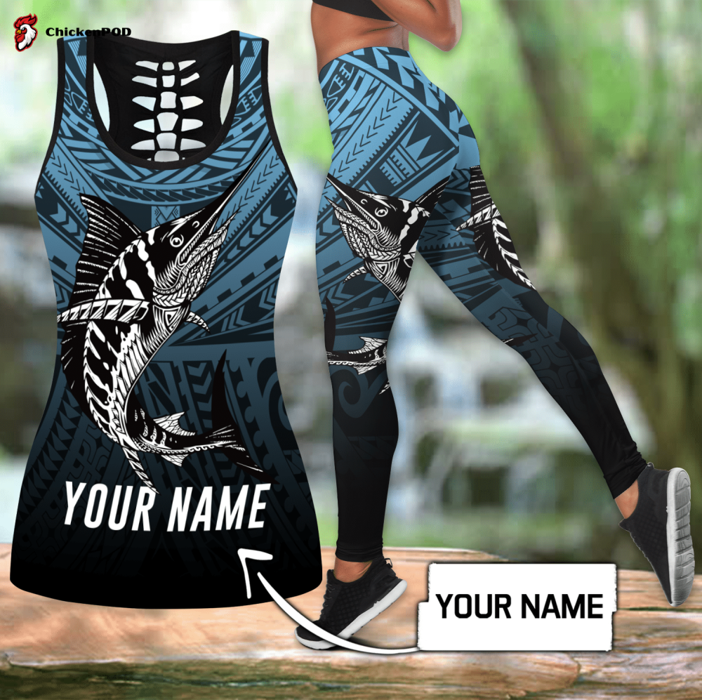 Amazing Polynesian Mahi Mahi Go Fishing  Personalized Deluxe Legging & Tank top For Women Sport Gifts ML