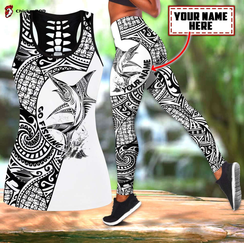 African Golden Luxury Pattern III Legging & Tank top