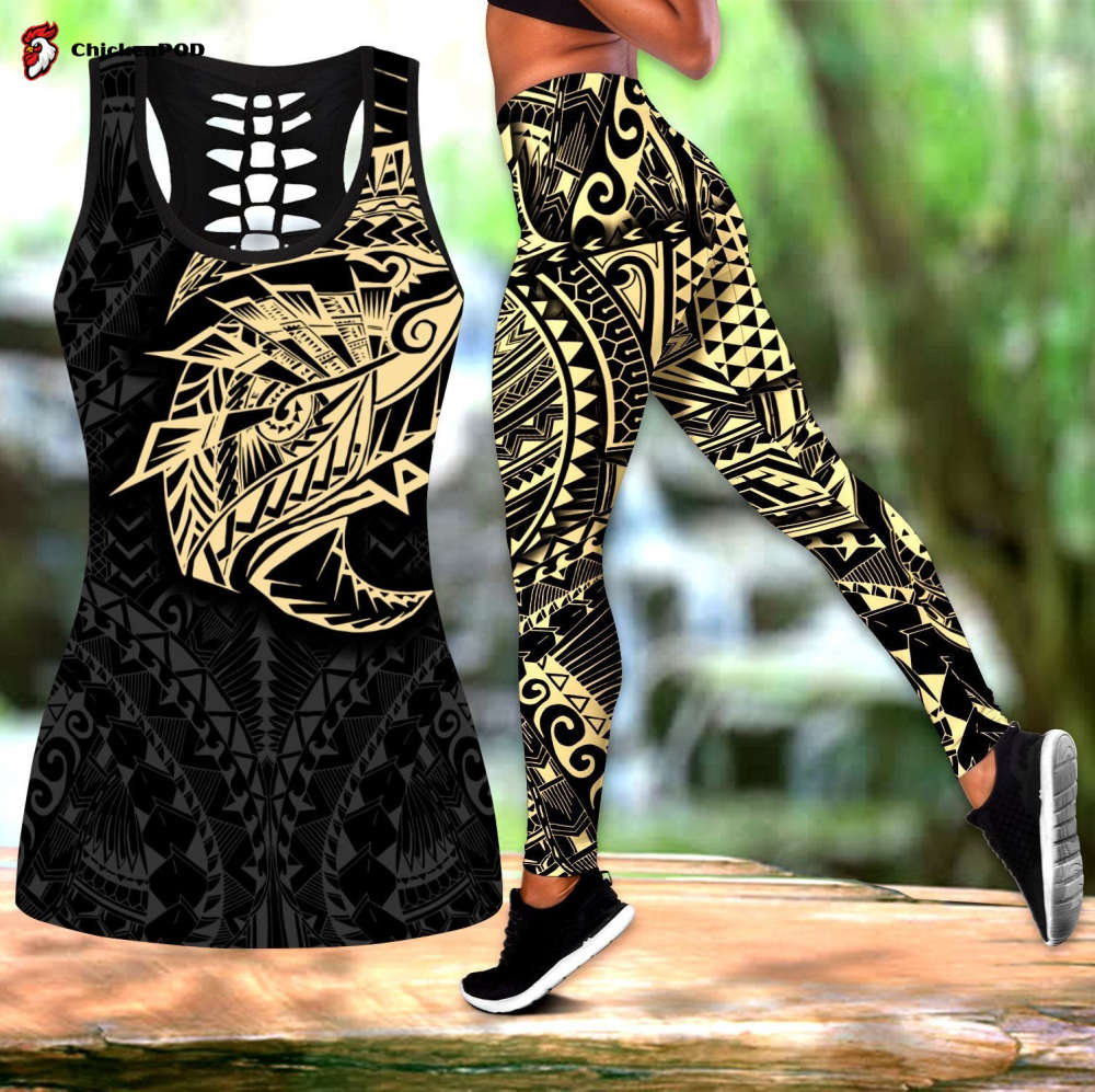 Amazing Polynesian Tattoo 3D All Over Printed Legging & Tank top For Women Sport Gifts-ML