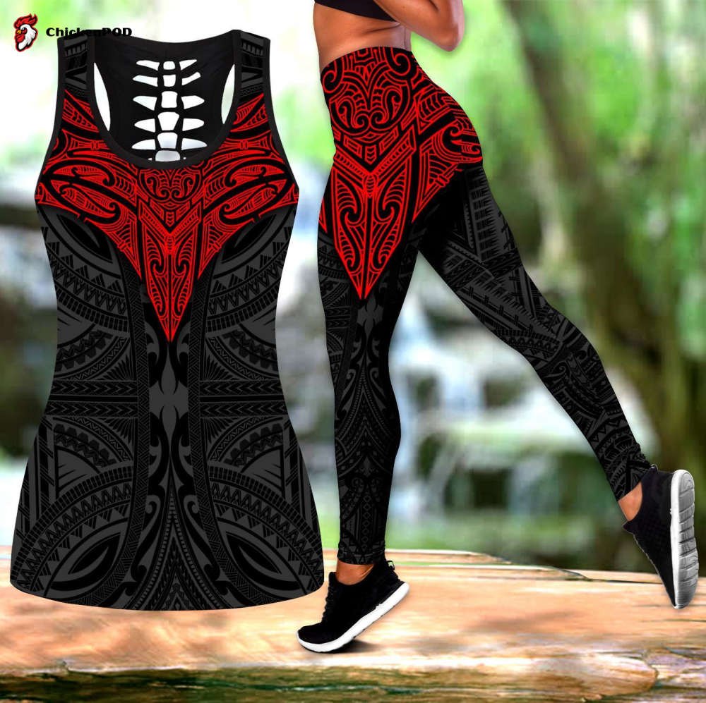 Amazing Polynesian Tattoo Legging & Tank top For Women Sport Gifts-ML