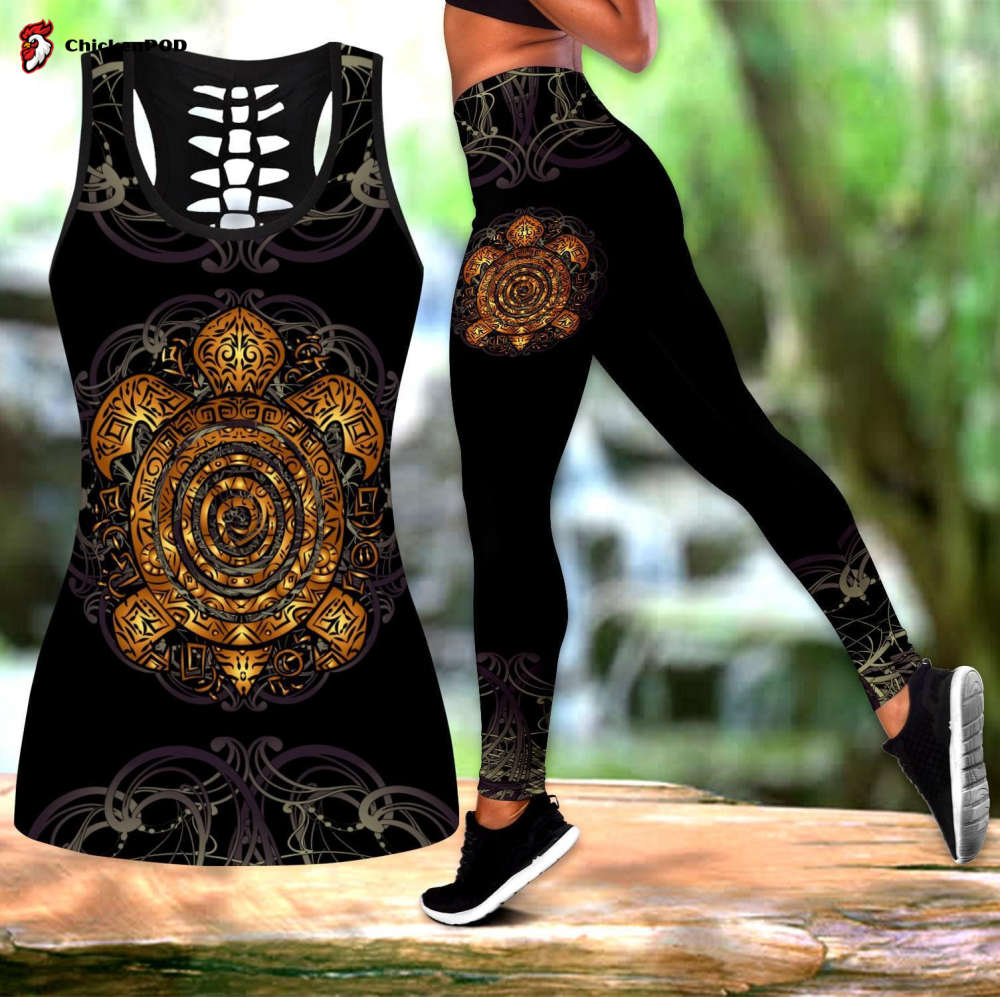 Amazing Ponylesian Turtle Tattoo 3D Over Printed Legging & Tank top For Women Sport Gifts-ML