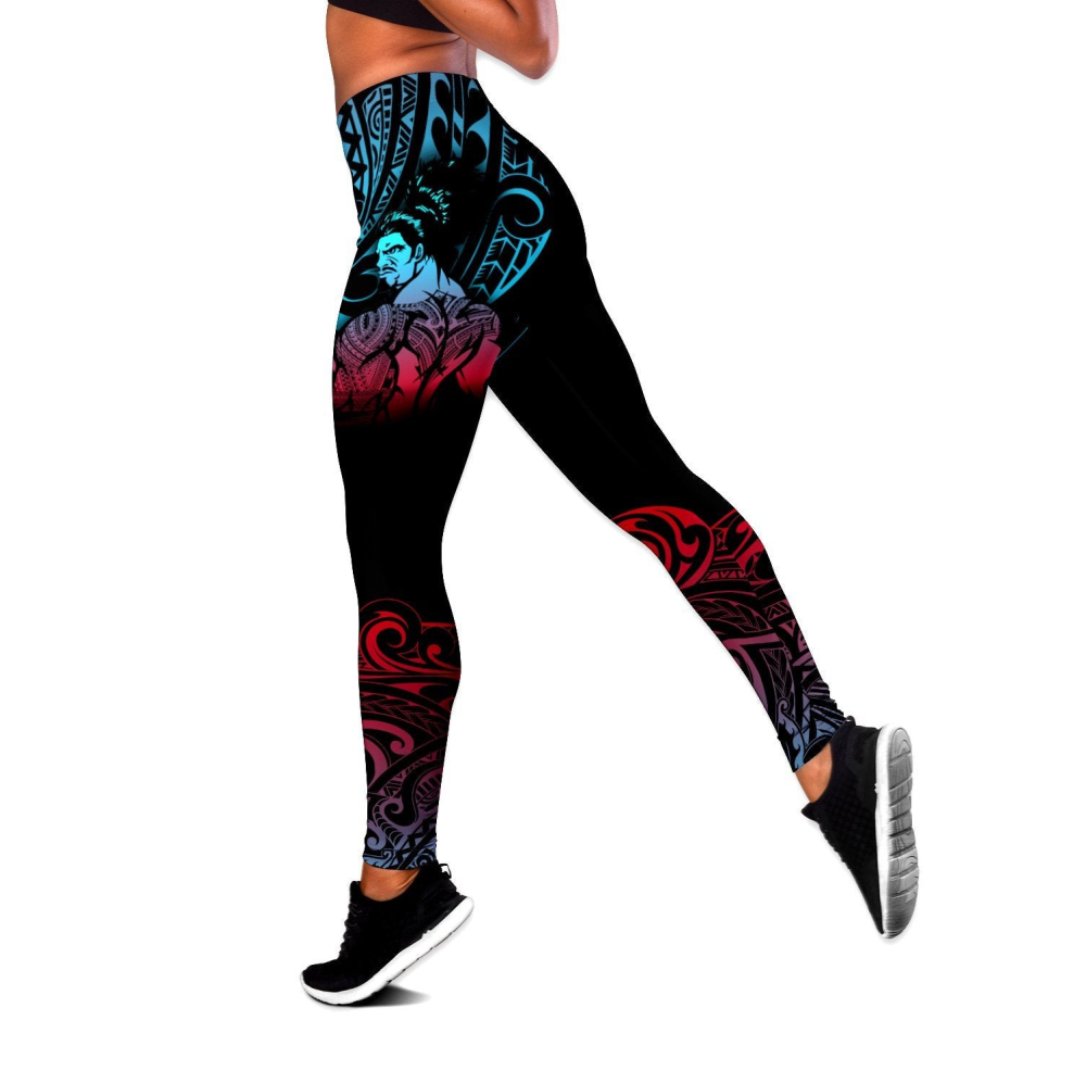 Amazing Warrior Pride Polynesian 3D Tattoo Legging & Tank top ML