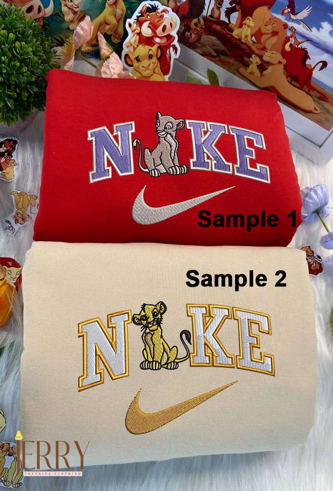 Adorable Lion King Disney Nike Embroidered Baby Sweatshirts – Cute & Comfy!