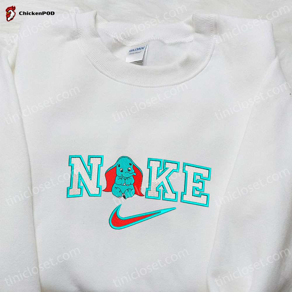 Custom Baby Dumbo x Nike Cartoon Embroidered Shirt – Best Birthday Gift Ideas