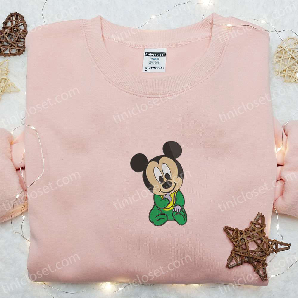 Disney Baby Mickey Mouse Embroidered Shirt & Characters Hoodie – Perfect Gift Idea!