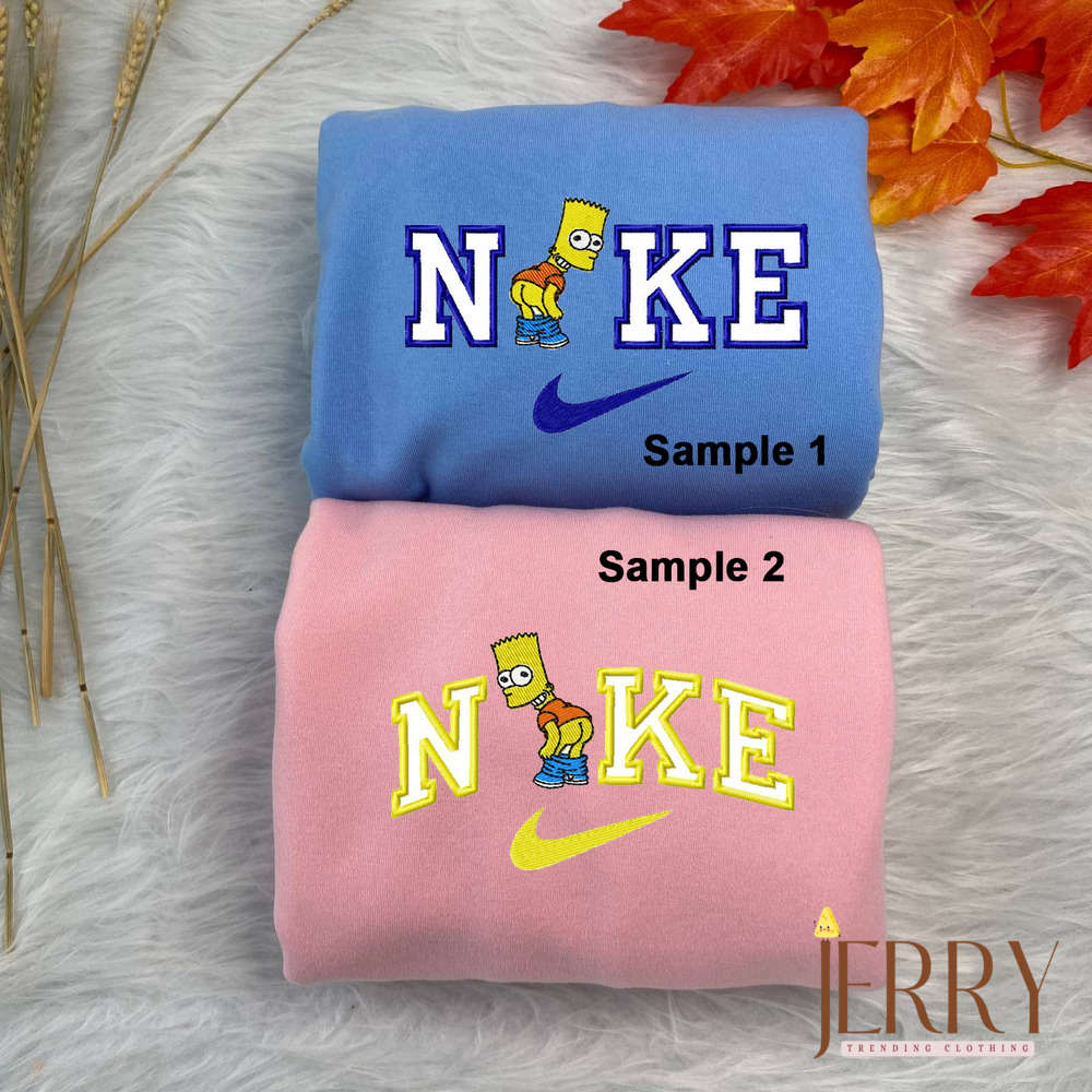 Disney Nike Embroidered Sweatshirt: Stitch On The Grass – Unique and Stylish!