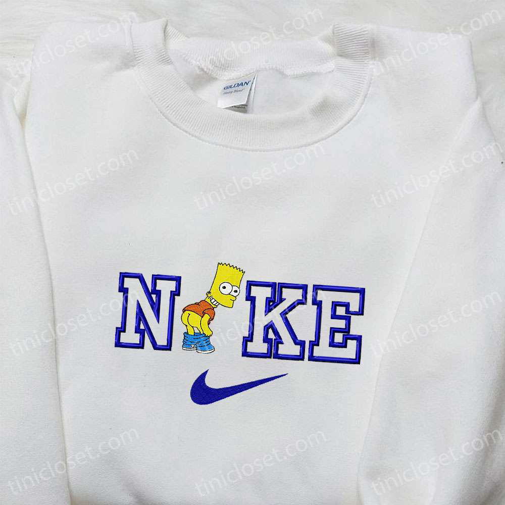 Bart Simpson x Nike Cartoon Embroidered Shirt – The Perfect Nike Inspired Birthday Gift!