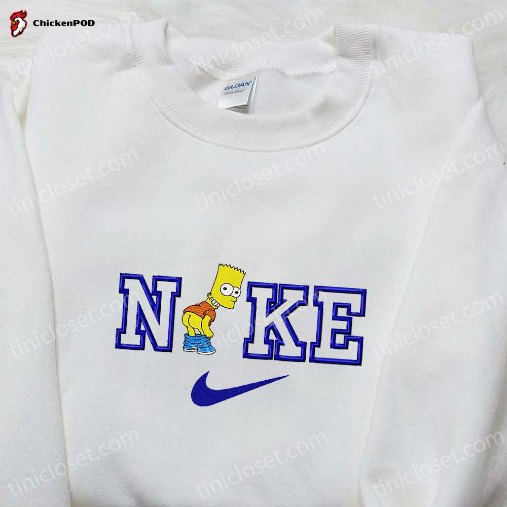 Bart Simpson x Nike Cartoon Embroidered Shirt – The Perfect Nike Inspired Birthday Gift!