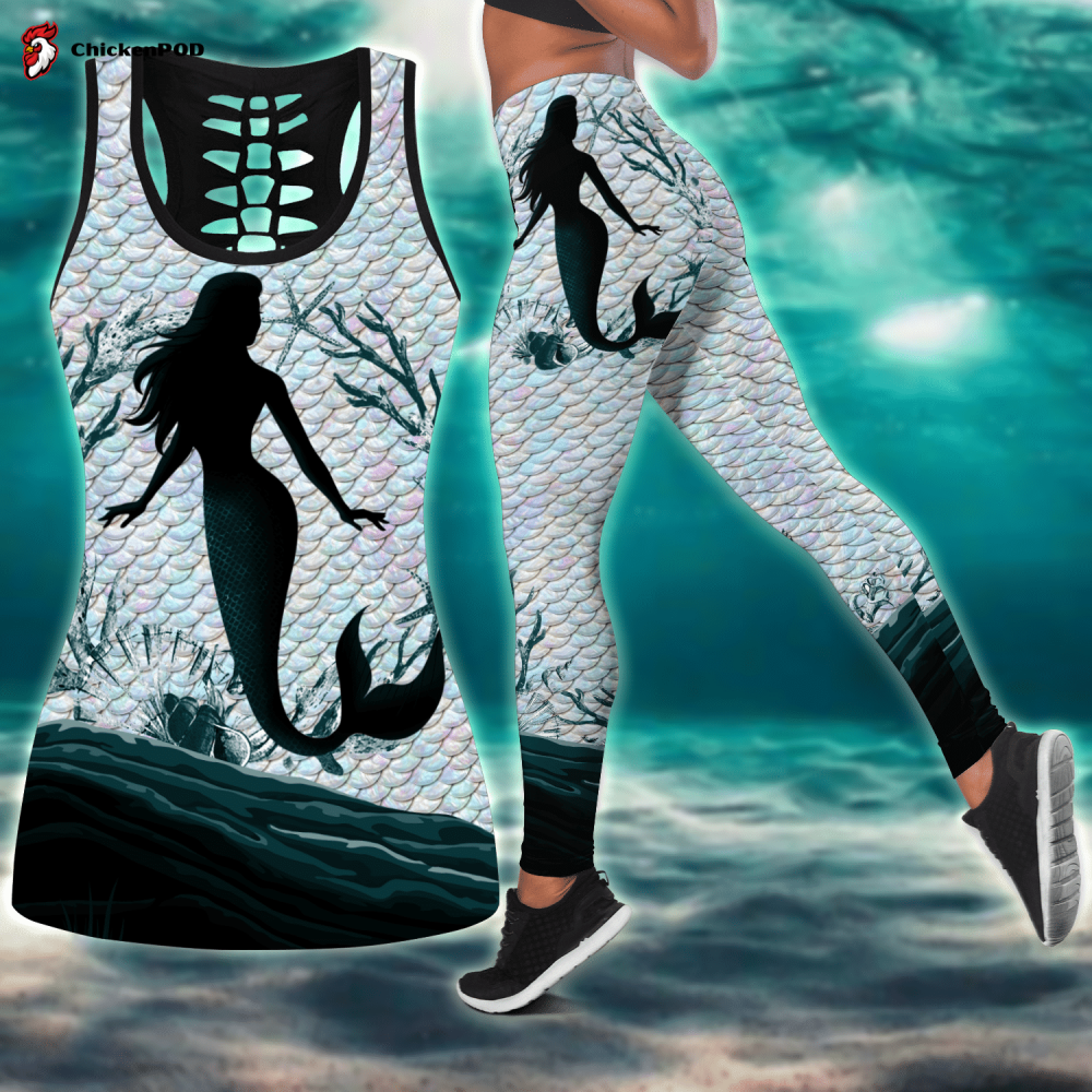 Be A Mermaid And Make Waves Combo Legging + Tank Sport Gifts