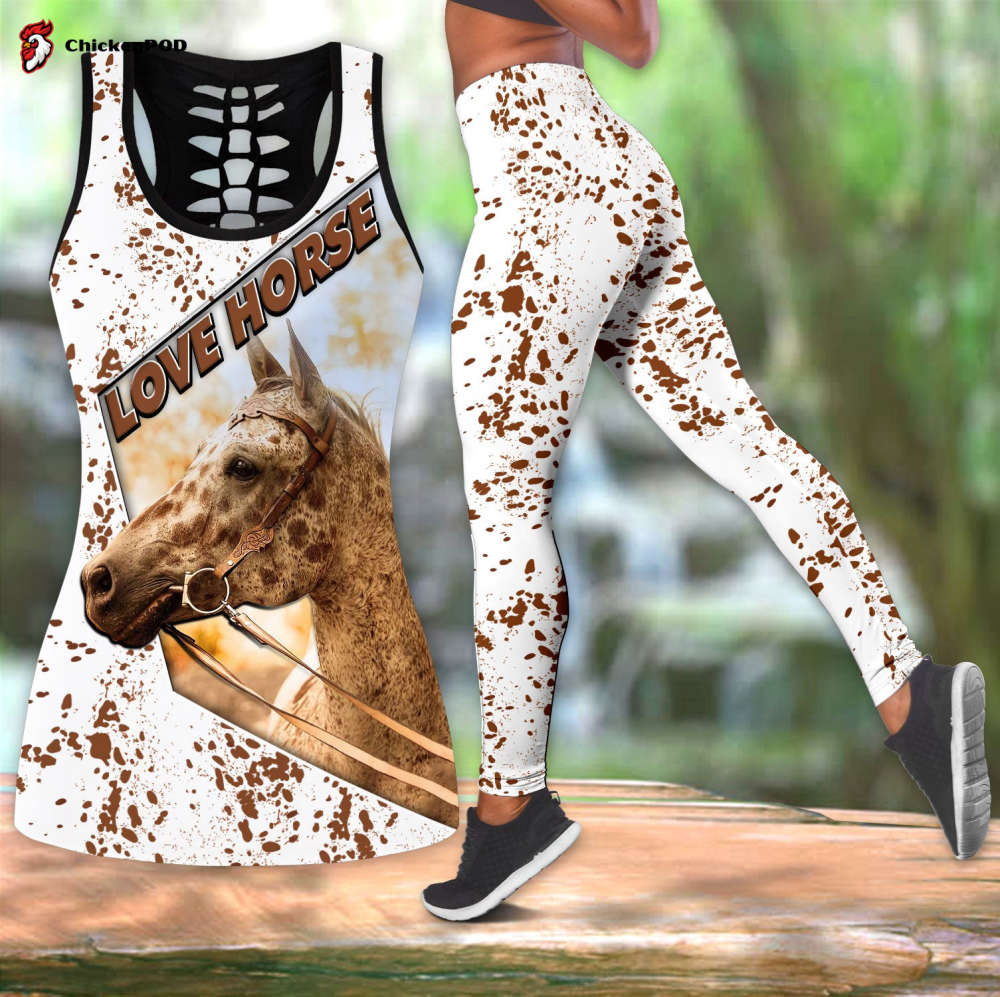 Beebuble Appaloosa Horse Lovers 3D Printed Combo Legging Tanktop