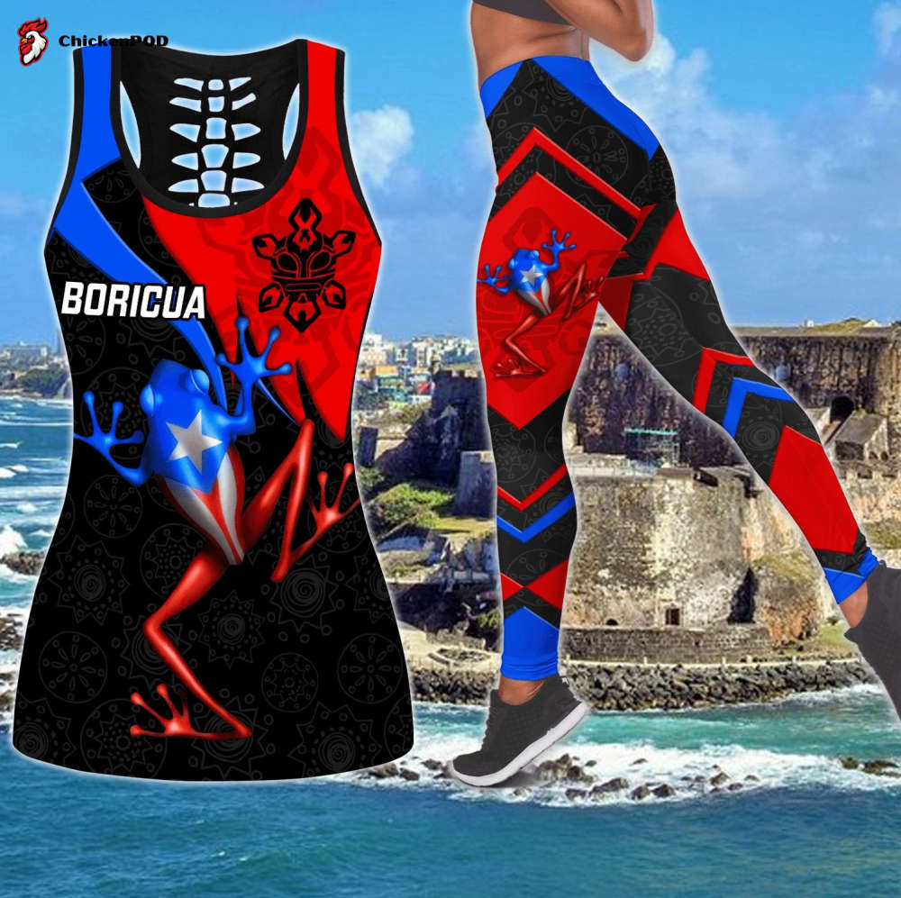 Beebuble Boricua Coqui Puerto Rico Combo Tank top and Legging