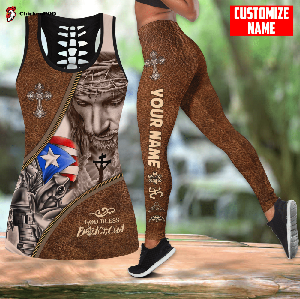 Aboriginal lizard and sun show up combo legging hollow tank