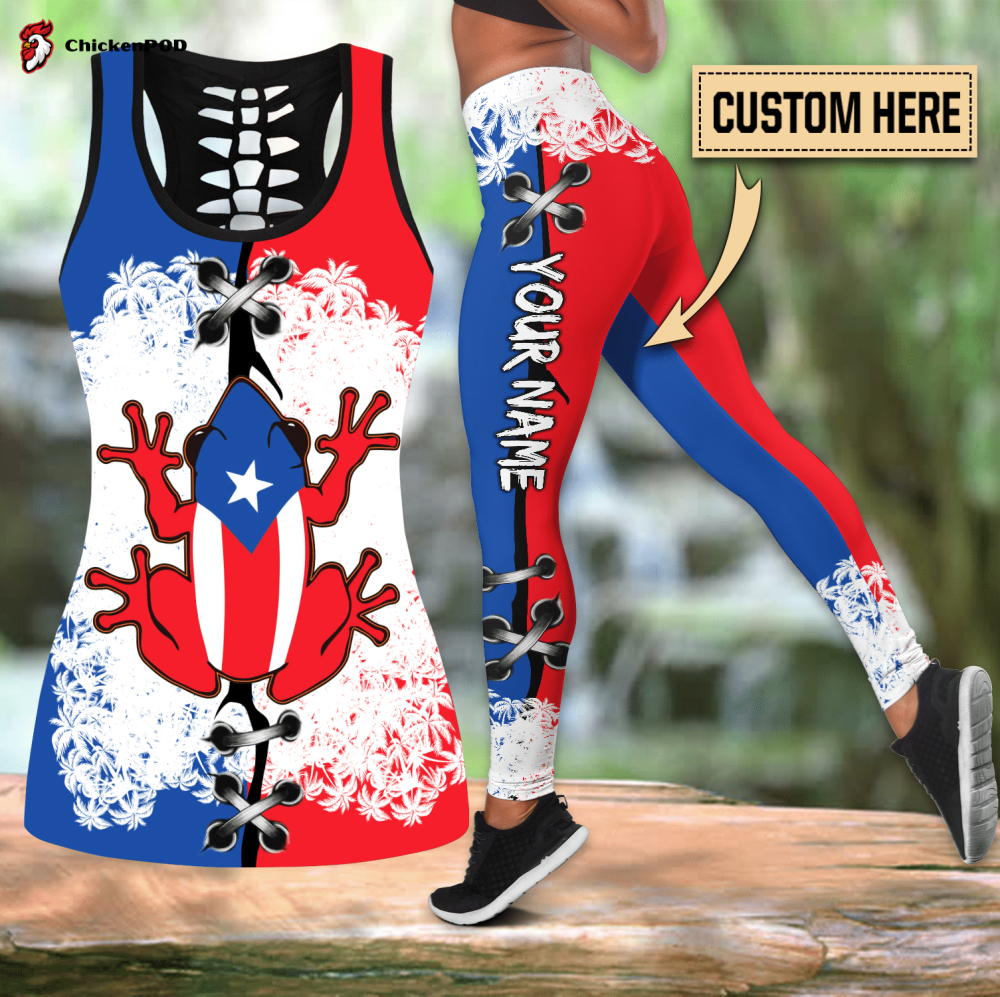 Juneteenth  Custom Name African American Combo Legging + Tank Top