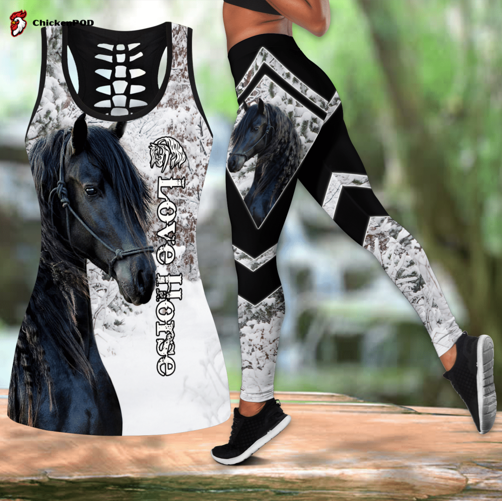 Beebuble Friesian Horse Combo Legging + Tank Top Sport Gifts