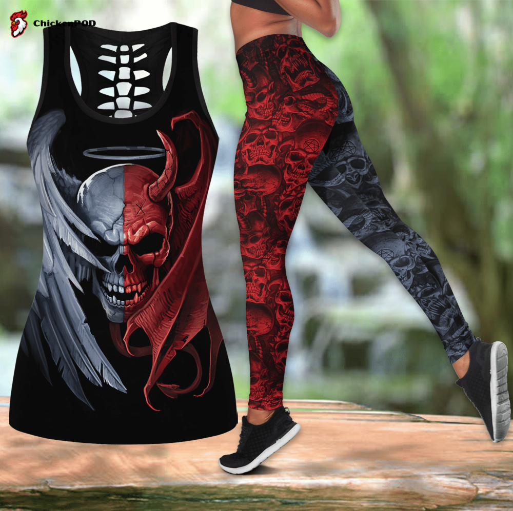 Amazing Fall In The Wave Polynesian 3D Over Printed Legging & Tank top For Women Sport Gifts ML