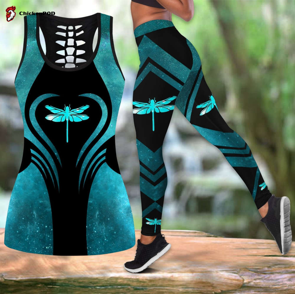 Blue dragonfly legging + hollow tankt combo HG