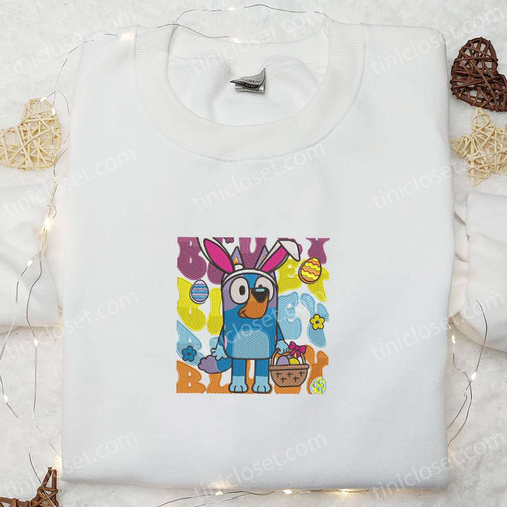 Bluey Easter Embroidered Shirt & Thanksgiving Hoodie – Perfect Holiday Gift Ideas