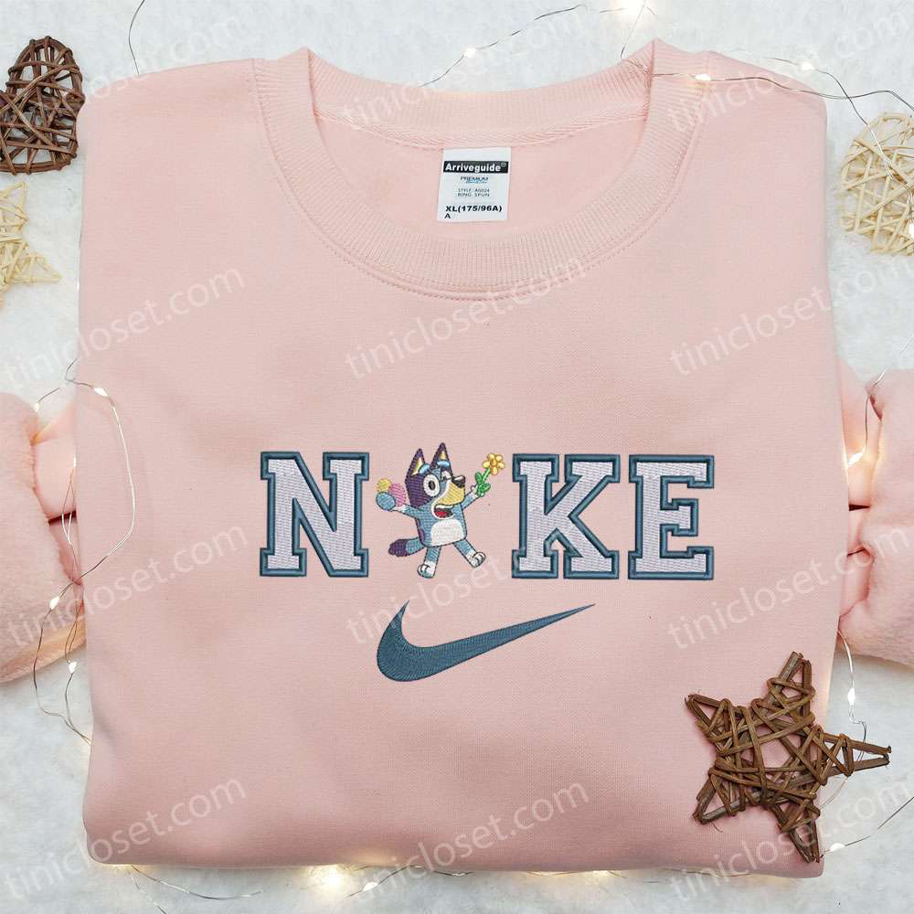 Bluey x Nike Embroidered Shirt: Easter Eggs Flower & Thanksgiving Hoodie – Best Holiday Gift Idea