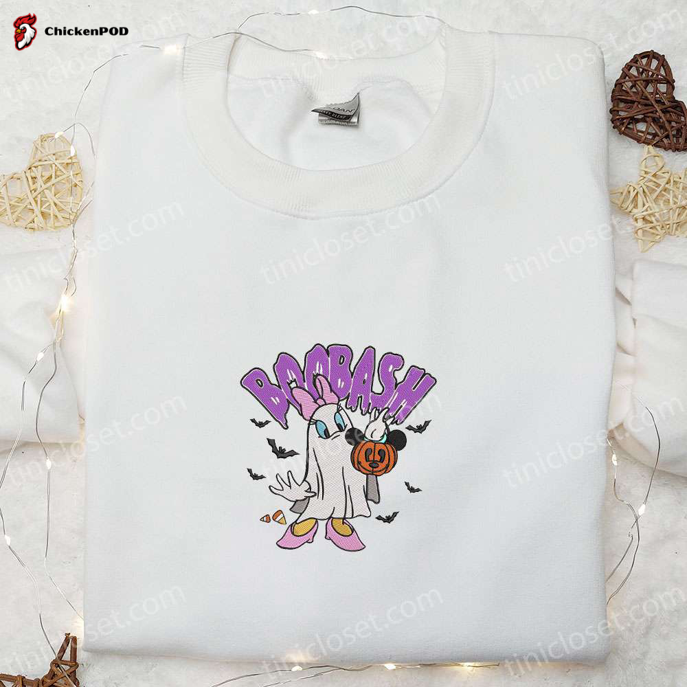 Disney Halloween Embroidered Shirt – BooBash Daisy Duck Ghost Mickey Pumpkin – Best Family Halloween Gift