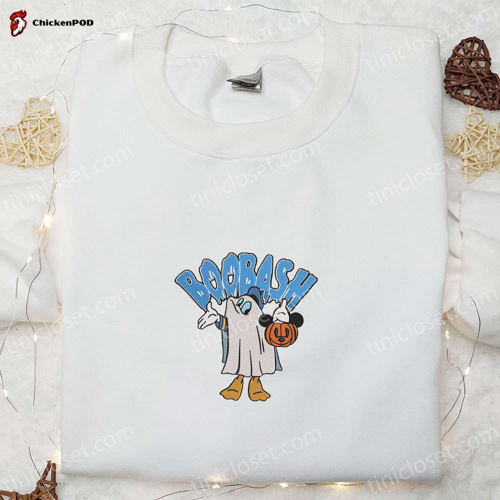 Spooky Embroidered Hoodie Cool Sweatshirt Amazing T-shirt: Boobash Duck Ghost Pumpkin – Perfect for Halloween!