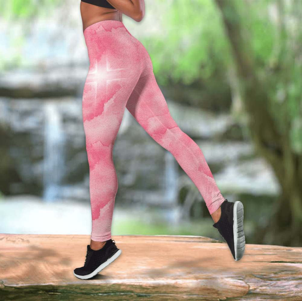 Breast Cancer Warrior All Over Printed Combo Legging Tanktop