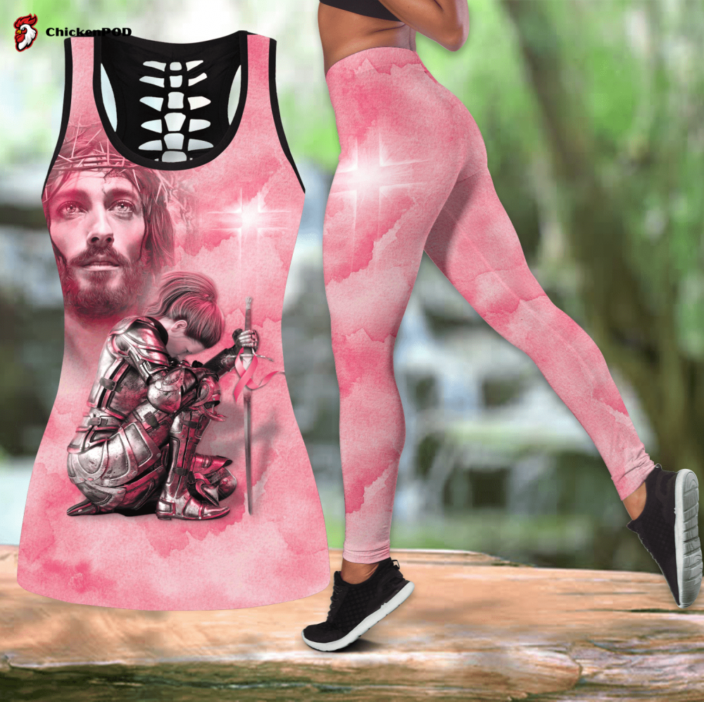 Breast Cancer Warrior All Over Printed Combo Legging Tanktop