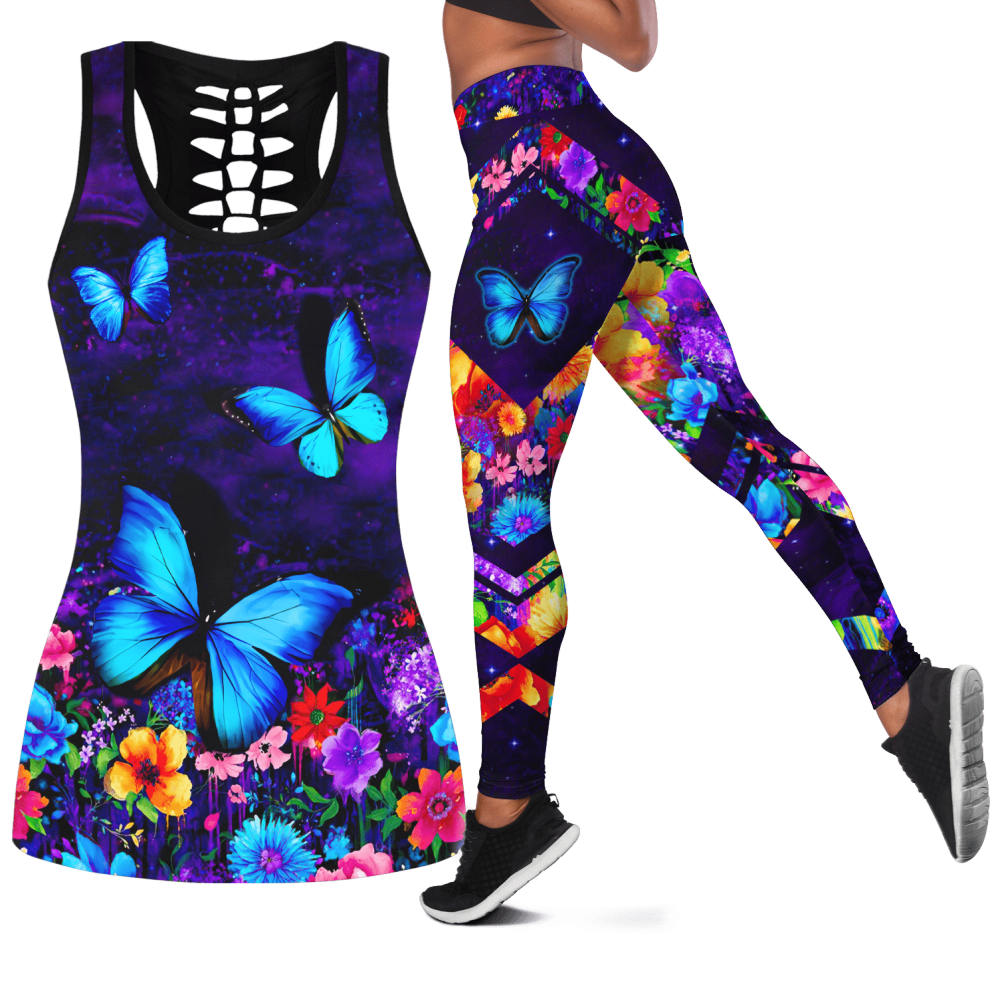 Butterfly Colorful Combo Legging + Tank Top