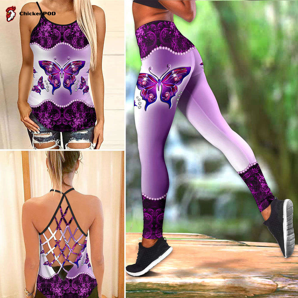 Butterfly Combo Camisole tank Legging .S