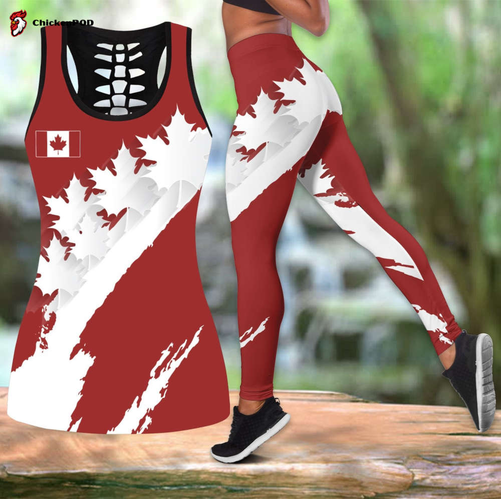 Canadian Maple Leaves Combo Tank + Legging